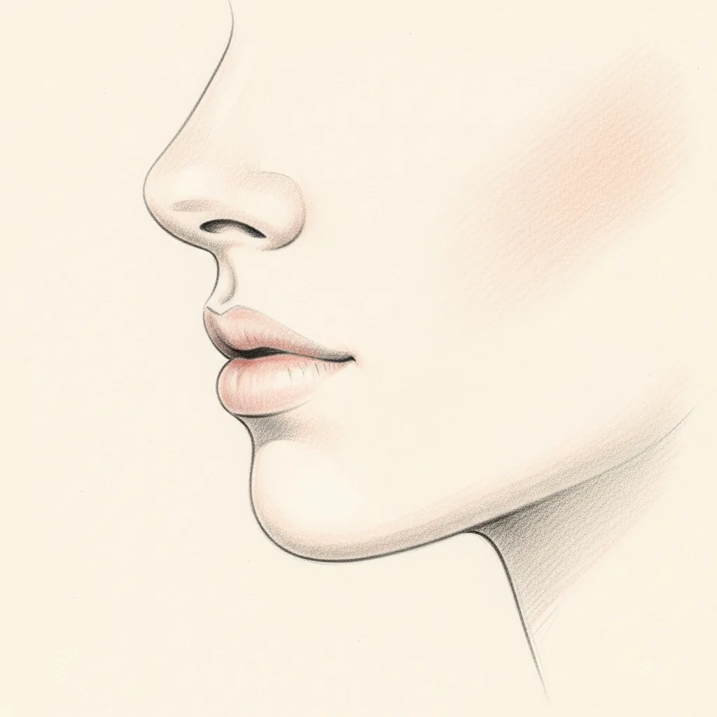 Pencil-sketch diagram — Genioplasty Osseous Movement