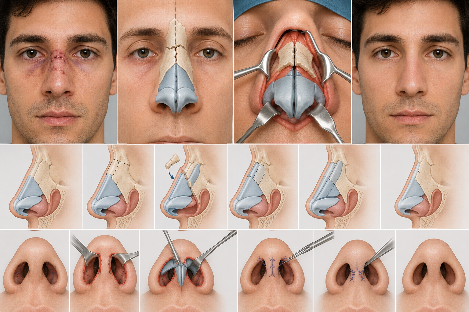 Broken Nose Repair surgical approach NYC